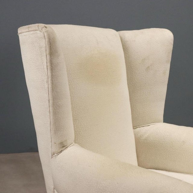 Vintage Bergère Lounge Chair in Beech and Fabric, 1950s For Sale - Image 4 of 13