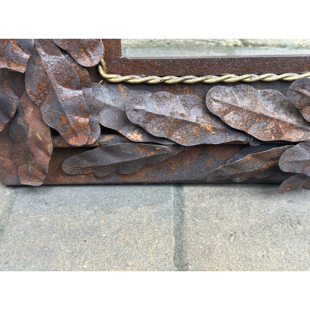 Vintage Italian Rustic Metal Oversized Picture Frame For Sale - Image 11 of 12