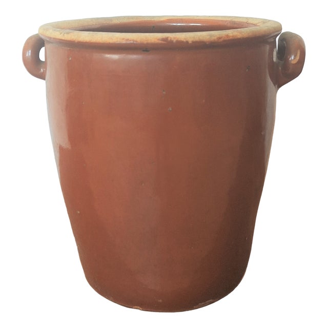 Antique Industrial Style Stoneware Pot, 1890s For Sale