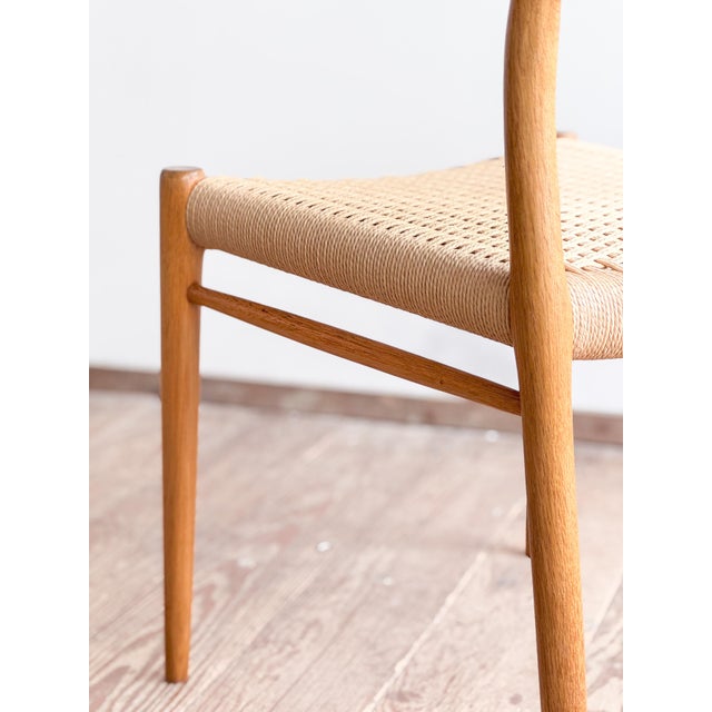 Mid-Century Modern Danish Model 75 Chair in Oak by Niels Otto Møller for J.L. Mollers, 1950s For Sale - Image 10 of 16
