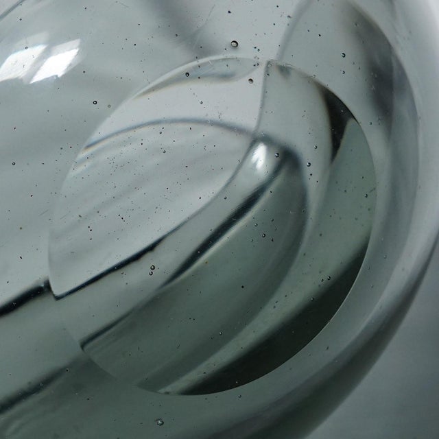 Glass Vintage Art Glass Bowl by Flavio Poli for Seguso Murano 1940s For Sale - Image 7 of 7