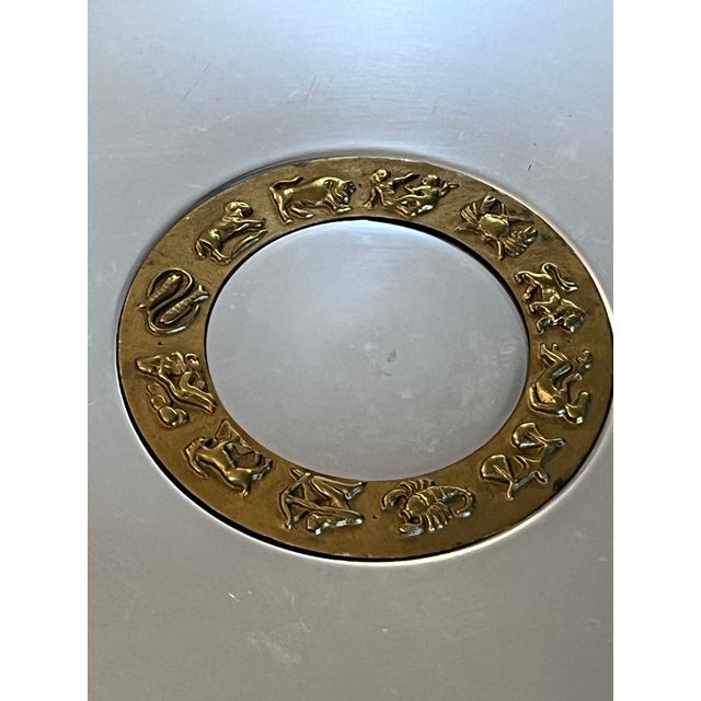 Chinese Vintage Kensington Pewter & Brass Chinese Zodiac Centerpiece Bowl For Sale - Image 3 of 7
