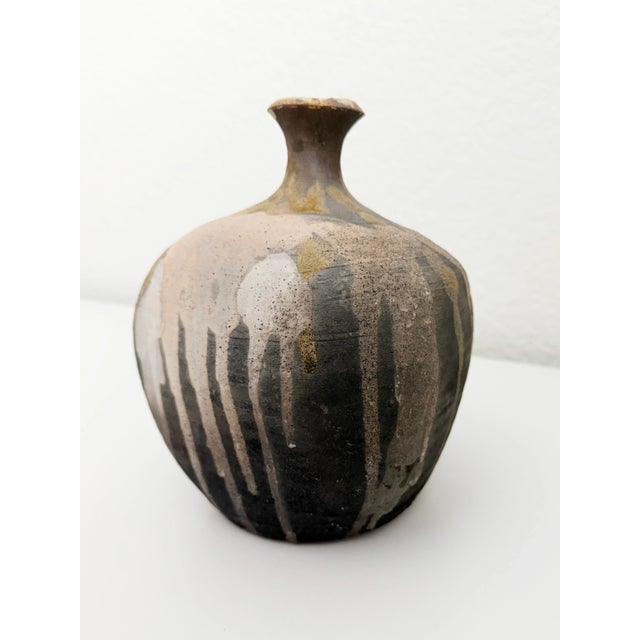 Drip Glaze Studio Pottery Weed Pot For Sale - Image 9 of 10