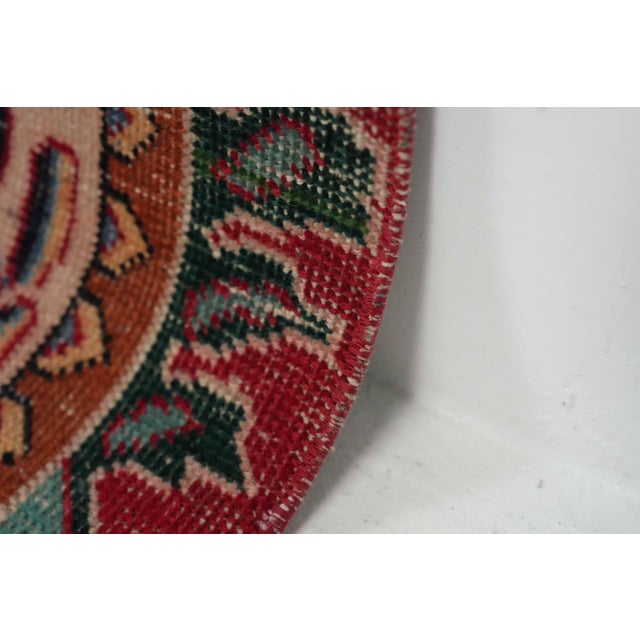 Textile 1970s Vintage Persian Handmade Wool 10x13 Red Area Rug For Sale - Image 7 of 11