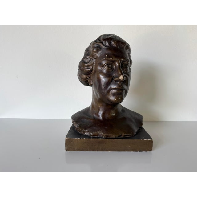 Vintage L. Baldaccini Classical-Style Plaster Woman Bust Sculpture For Sale - Image 4 of 12