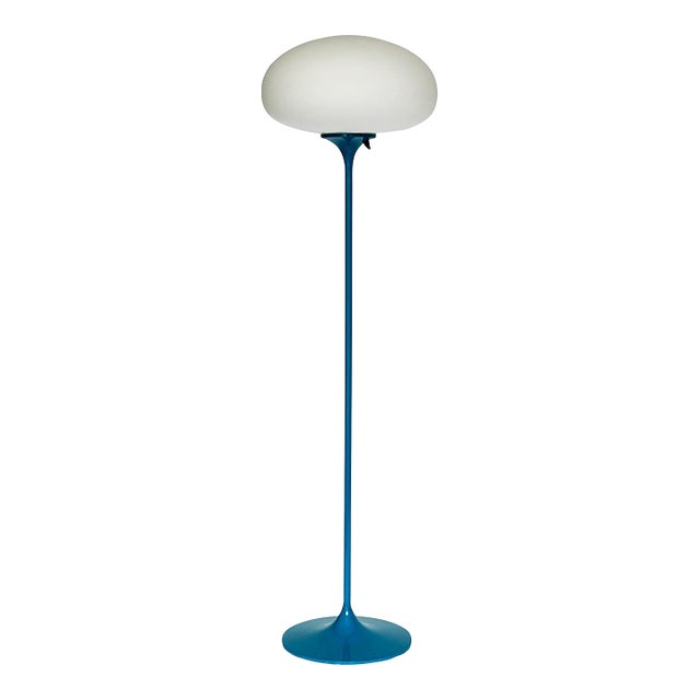 Stemlite Floor Lamp by Designline in Caribbean Blue -Mid Century Retro Style For Sale