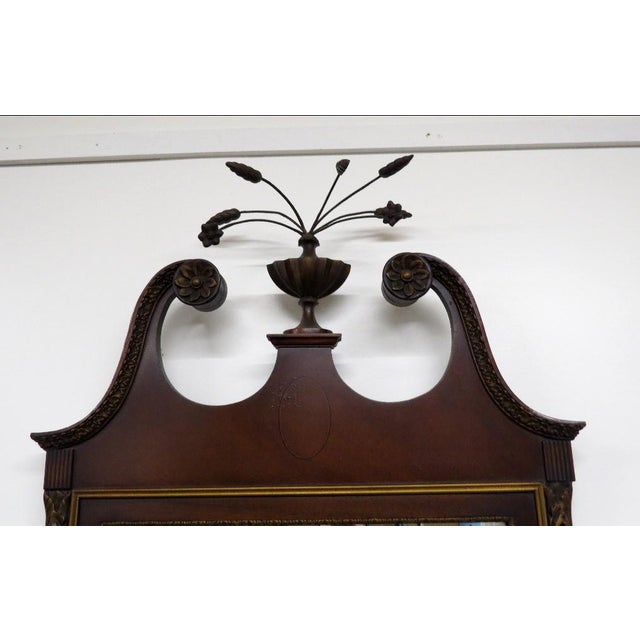 Large Federal Style Mahogany and Gilt Constitution Mirror With Urn and Wheat Finial For Sale In Portland, ME - Image 6 of 13