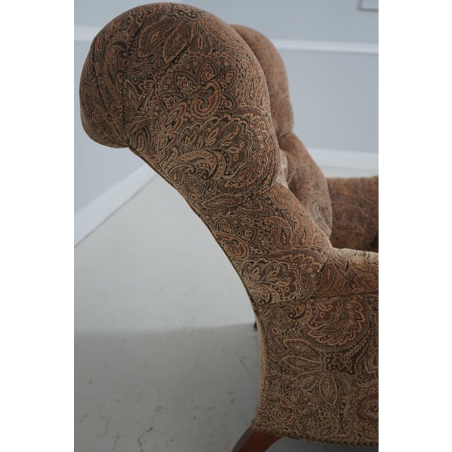 Stickley Tufted Upholstered Cherry Leopold Chair For Sale - Image 11 of 18