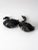 Vintage Painted Brass Black Swans Pair For Sale - Image 4 of 10