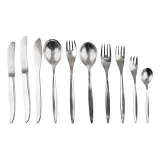 Silver-Plated Stockholm Flatware by Kurt Mayer for WMF, Germany, 1960s, Set of 120 For Sale