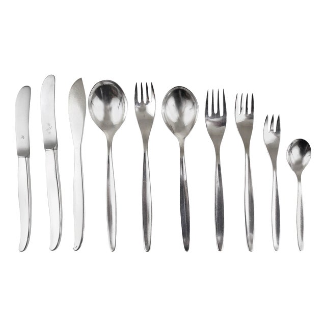 Silver-Plated Stockholm Flatware by Kurt Mayer for WMF, Germany, 1960s, Set of 120 For Sale