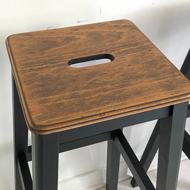 High Workshop Stools, 1950s, Set of 3 For Sale - Image 4 of 9