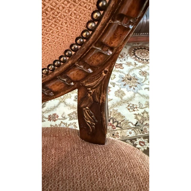 Brown Set of 8 Marge Carson Louis XVI Style Dining Chairs For Sale - Image 8 of 17