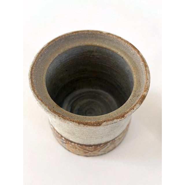 Studio Pottery Stoneware Lidded Jar - Signed For Sale - Image 9 of 12