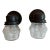 Mid 20th Century Original Black Painted Mid Century Outdoor Lights Sconces - a Pair For Sale