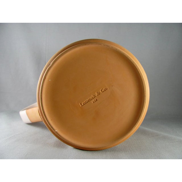 3 Quart Terra Cotta and Glazed Peach Ceramic Pottery Pitcher For Sale - Image 12 of 13