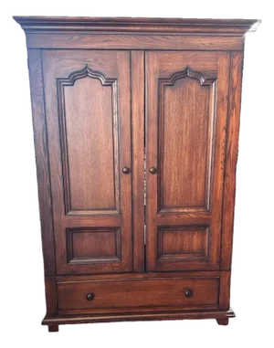 Romweber Vintage Oak Armoire - Late 20th Century