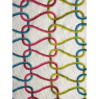 Aldeco "Honeymoon" Embroidery Fabric– 10 1/4 Yards For Sale