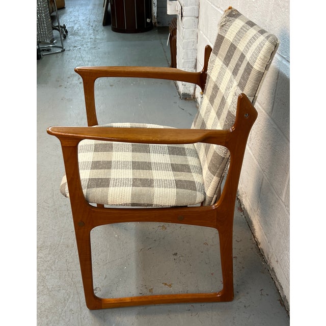 Mid 20th Century Set of Six Danish Mid-Century Modern Teak Sled Leg Dining Chairs by Art Furn For Sale - Image 9 of 17
