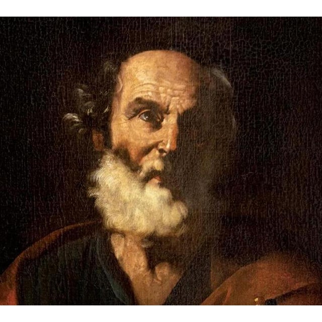 Francesco Fracanzano, Saint Peter, 1600s, Oil on Canvas For Sale - Image 4 of 9