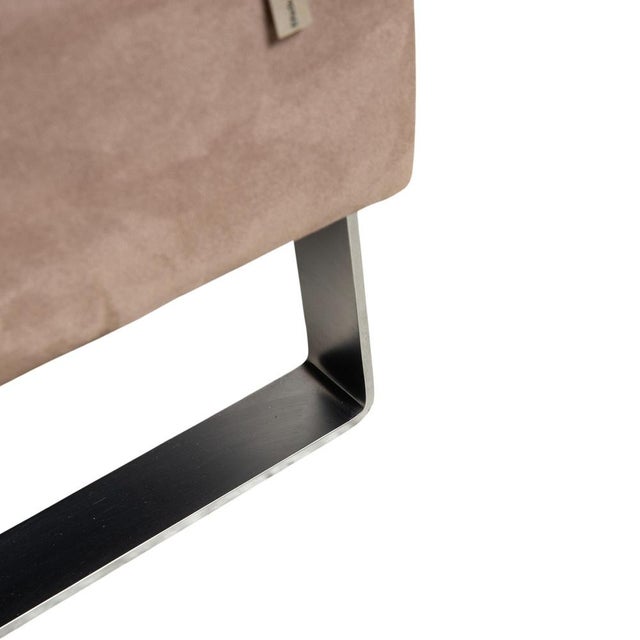 Corner Sofa and Ottoman in Fabric and Chrome from Erpo, Set of 2 For Sale - Image 9 of 18