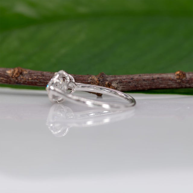 1.5Ct Lab Grown Diamond Engagement Ring With Diamond Accents: Solid 14k Gold, Size 6.75 For Sale - Image 10 of 10