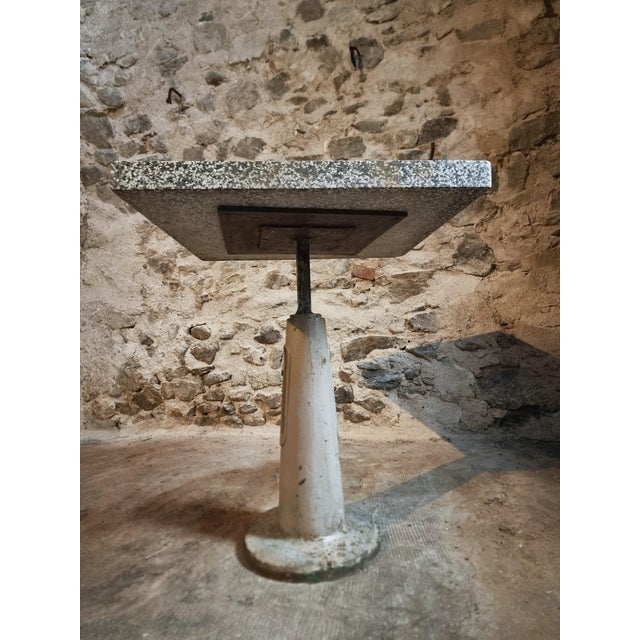 Mid-Century Industrial Bistro Table with Terrazzo Top, France, 1950s For Sale - Image 16 of 17