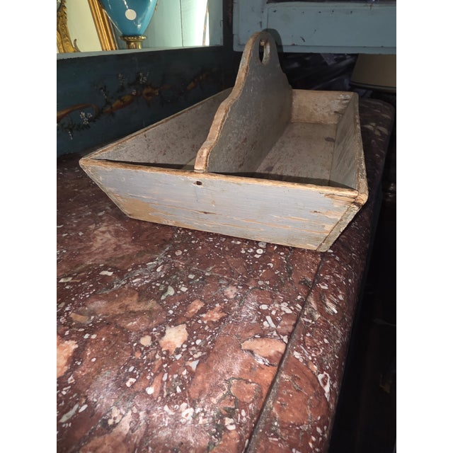 Primitive Caddy With Painted Surface For Sale In San Antonio - Image 6 of 7