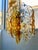 Set of Two Golden Molten-Leaf Murano Glass Chandeliers, Style of Mazzega – 1970s For Sale - Image 15 of 16