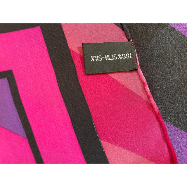 Jean-Louis Scherrer Paris Silk Scarf Vintage 1980s For Sale - Image 11 of 11