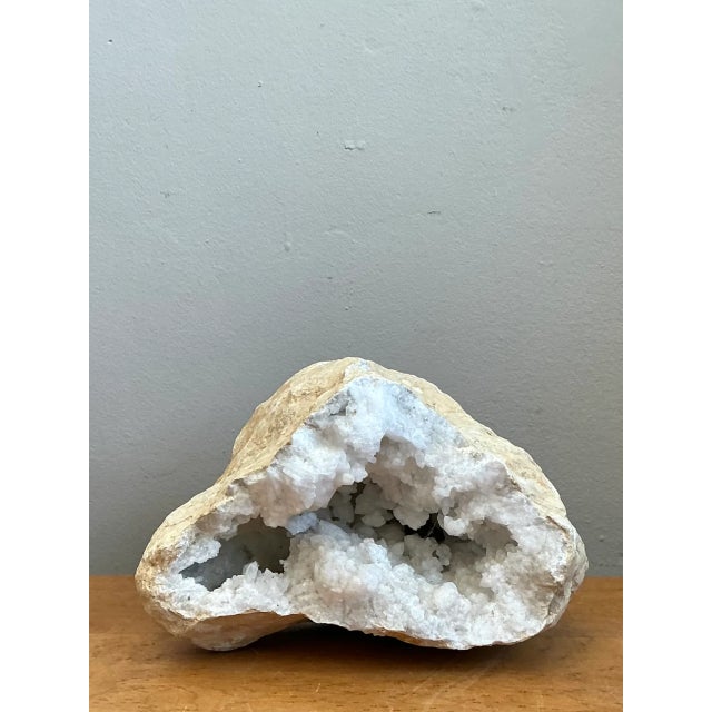 Gemstone Vintage White Quartz Geode For Sale - Image 7 of 12