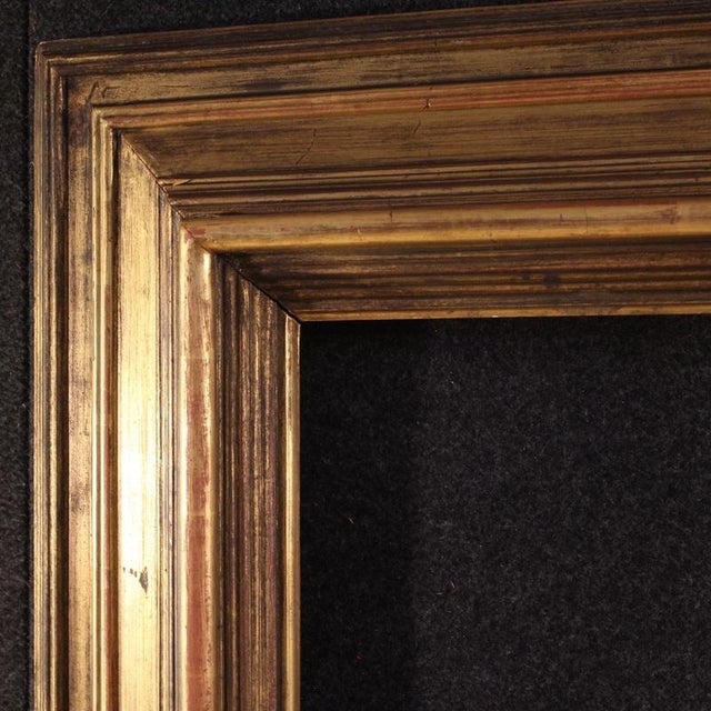 Vintage Italian Frame in Gilded Wood, 1950 For Sale - Image 3 of 14