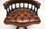Brown Antique Leather Swivel Captains Desk Chair, 1950s For Sale - Image 8 of 11