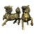 Pair of Gilt Bronze Qilin Statues – 5.1" Mythical Beast Figures With Scale Detail For Sale