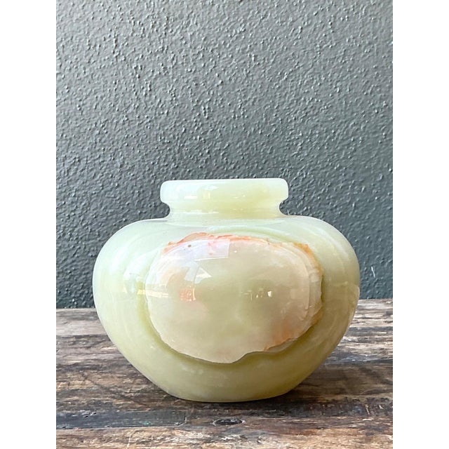 Vintage Stone Onyx Vase For Sale - Image 11 of 18