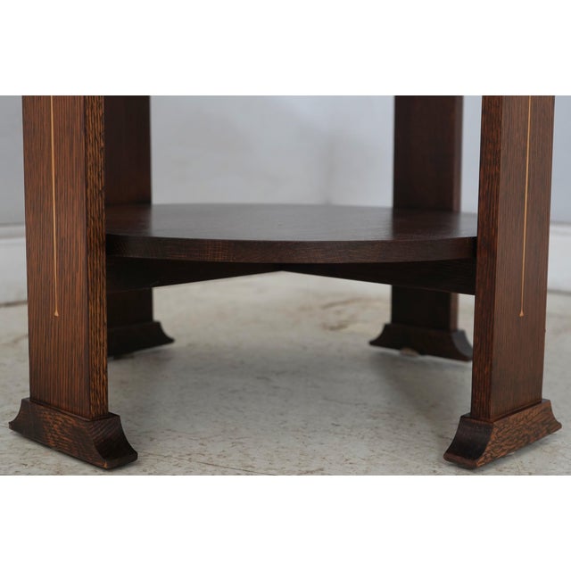 2000 - 2009 Stickley Harvey Ellis Mission Oak Lamp Table For Sale - Image 5 of 14