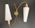 Gold Vintage Single Wall Sconce with Two Shades, France For Sale - Image 8 of 8