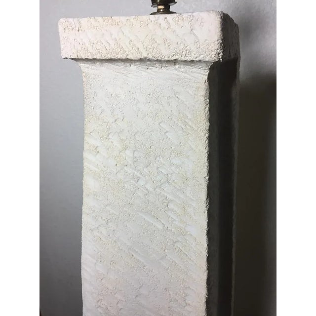 Ceramic Vintage Mid Century Coral Stone Pyramid Floor Lamp For Sale - Image 7 of 12