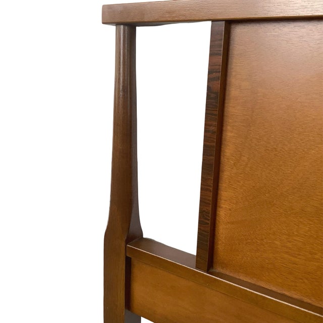 Mid-Century Modern Walnut Headboard, Vintage Full Size For Sale - Image 12 of 12