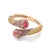 Bochic “Capri” Vintage Ruby, Sapphire & Amethyst Bangle 18K Gold & Silver 950 – 7.5 Inches – Multi Natural Gemstone...