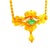 Etruscan Revival French Antique Emerald Diamond 18k Yellow Gold Necklace For Sale - Image 3 of 6