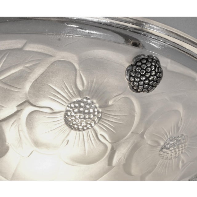 Silver French Art Deco Pendant Light by Jamain & Degue 1930 France For Sale - Image 8 of 13