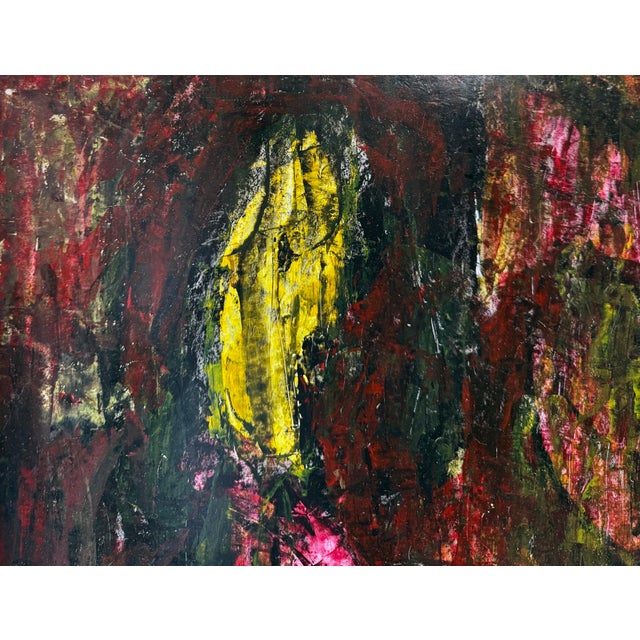 Peter Busa, American (1914 - 1985) Oil on Panel Abstract Composition Hand signed Lower Right. Dimensions: Measures 23-1/4"...