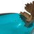 Early 20th Century Teal Bohemian or Czech Glass Bride's Basket With Ormalu Handle For Sale - Image 5 of 6