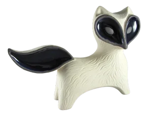 Jonathan Adler Style Glass Menagerie Ceramic Fox