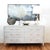 Worlds Away Matthew Izzo Home - Maren White Linen Six Drawer Chest With Acrylic Drawer Pulls For Sale - Image 4 of 6