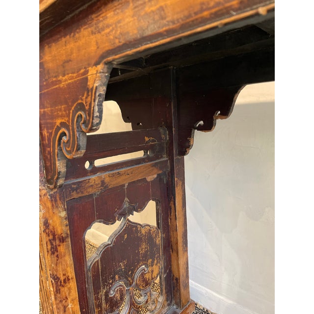 Antique Asian Wood Alter Console Table For Sale - Image 4 of 10