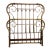Antique Art Nouveau Brass Full Bed With Scrollwork & Engraved Details, C. 1900 For Sale