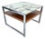 Square Coffee Table in Chrome and Onyx For Sale