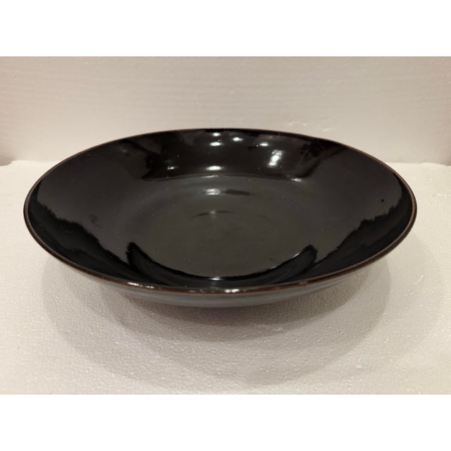 Black Vintage 1983 Black Bowl Signed by Steve Stewart For Sale - Image 8 of 11